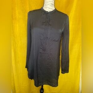 Mossimo - Black long-sleeve silky loose fit dress - EUC - size small